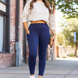 *Ready to Ship | Navy Full-Length with Pocket Leggings - Luxe Leggings by Julia Rose®