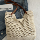 Openwork Woven Tote Bag