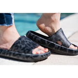 PreOrder | BLACK LEOPARD  Insanely Comfy -Beach or Casual Slides