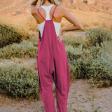 Double Take Full Size Sleeveless V-Neck Pocketed Jumpsuit