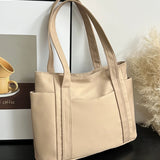 Oxford Cloth Tote Bag with Zipper