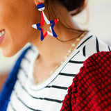 Americana Holiday Star Dangle Earrings