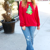 More The Merrier Red Sequin Christmas Tree Hacci Top