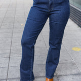 Judy Blue Dark Wash High Waisted Straight Fit Jeans