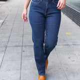 Judy Blue Dark Wash High Waisted Straight Fit Jeans