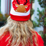 "Oh Deer" Rudolph Reindeer Pom-Pom Beanie