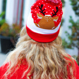 "Oh Deer" Rudolph Reindeer Pom-Pom Beanie