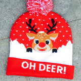 "Oh Deer" Rudolph Reindeer Pom-Pom Beanie