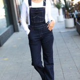 Judy Blue Dark Denim High Waist Wide Leg Overalls