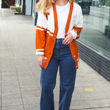 Game Day Burnt Orange "T" Embroidered Cardigan