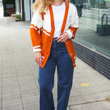 Game Day Burnt Orange "T" Embroidered Cardigan