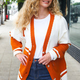 Game Day Burnt Orange "T" Embroidered Cardigan