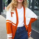 Game Day Burnt Orange "T" Embroidered Cardigan