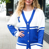 Game Day Blue "K" Embroidered Cardigan