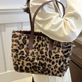 Leopard Fluff Tote Bag