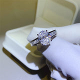 3 Carat Moissanite 925 Sterling Silver Ring