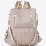 Zipper Pocket Beaded Backpack