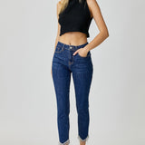 RISEN Full Size Embellished Mid Rise Crop Skinny Jeans