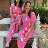 Pink Trees Pajama Set