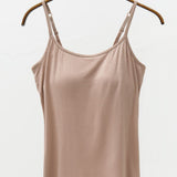 Full Size Adjustable Strap Modal Cami with Bra