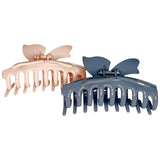 Butterfly Claw Clip Set - Pink & Grey