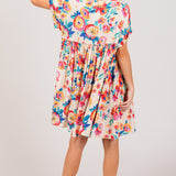 SAGE + FIG Full Size Floral Button-Down Short Sleeve Dress