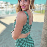 Bali Checkered High Waisted Swim Bottoms