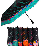 Polka Dot Hearts Travel Umbrella