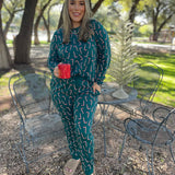 Candy Cane Pajama Pants Set