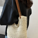 Openwork Woven Tote Bag