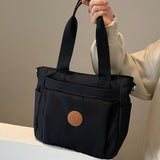 Nylon Solid Color Tote Bag