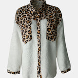 Fuzzy Button Up Long Sleeve Jacket