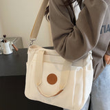 Nylon Solid Color Tote Bag