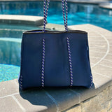 Ready to Ship | The Nikki Navy Neoprene Tote