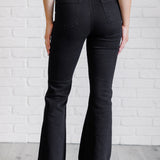 Etta High Rise Control Top Flare Jeans in Black