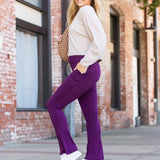 *Ready to Ship | The Reese  Purple Flare Leggings -  Luxe Leggings by Julia Rose®