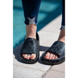 PreOrder | BLACK LEOPARD  Insanely Comfy -Beach or Casual Slides