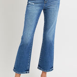 RISEN Full Size Tummy Control High Rise Crop Bootcut Jeans