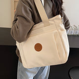 Nylon Solid Color Tote Bag