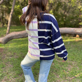 PREORDER: Exceptional Thought Striped Patchwork Sweater in Three Colors