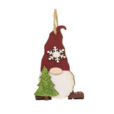 Wooden Christmas Tree Gnome Ornament