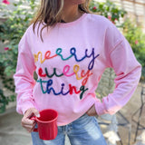 PREORDER: Merry Everything Tinsel Sweatshirt in Two Colors