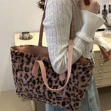 Leopard Fluff Tote Bag