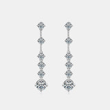 4 Carat Moissanite 925 Sterling Silver Earrings