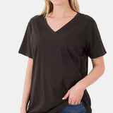 Zenana Full Size V-Neck Short Sleeve T-Shirt