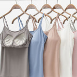 Full Size Adjustable Strap Modal Cami with Bra