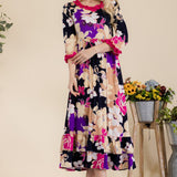 Celeste Full Size Floral Ruffled Midi Dress