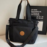 Nylon Solid Color Tote Bag