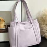 Oxford Cloth Tote Bag with Zipper