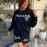 Merry Sequin Shorts Set